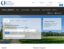 Tablet Screenshot of library.fgcu.edu